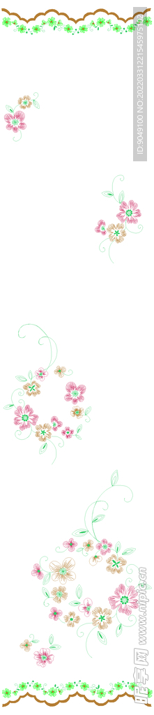 婚纱礼服布料花型图