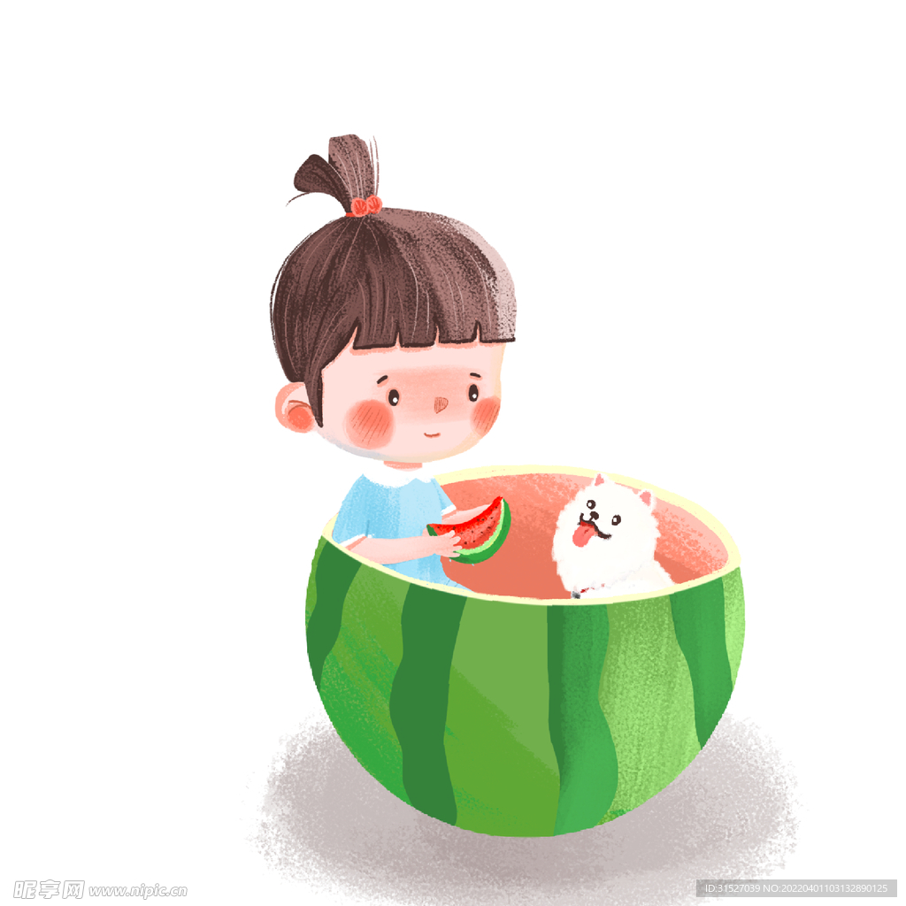 卡通西瓜元素