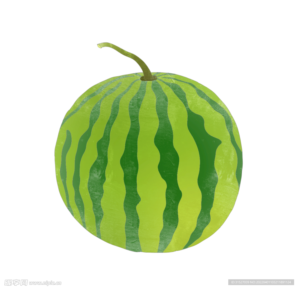 创意卡通水彩新鲜水果大西瓜元素
