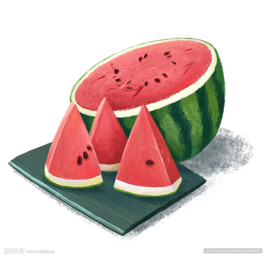 手绘西瓜素材