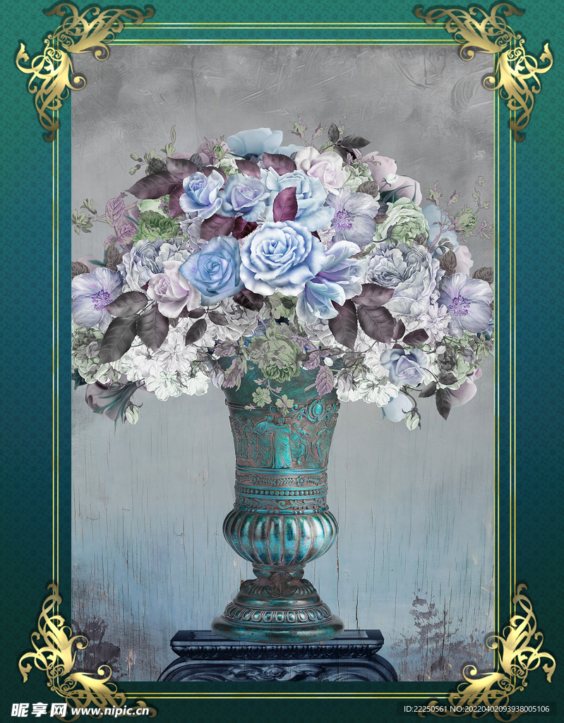 渐变金框装饰画