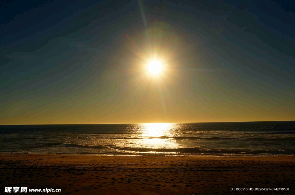大海 海边 夕阳