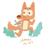 卡通动漫狐狸手绘素材