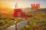 鞋子广告美轮美奂的夕阳