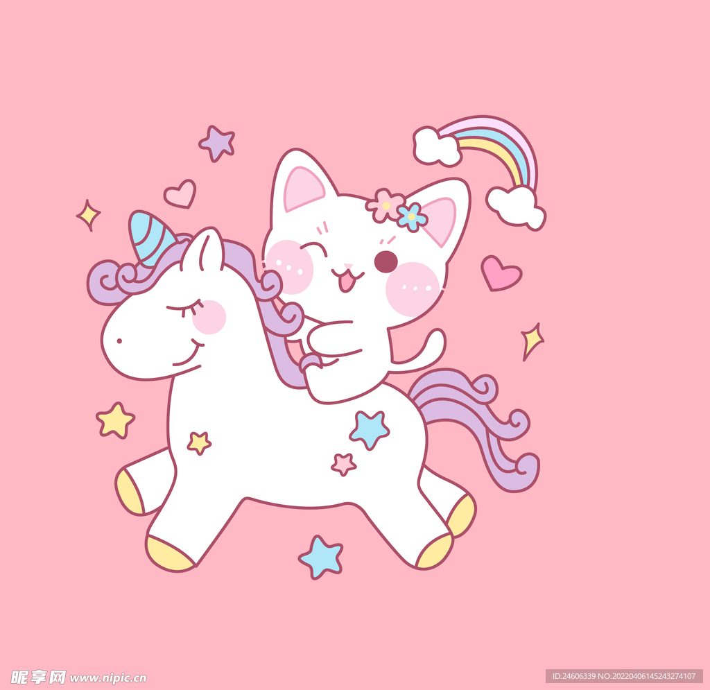 卡通印花烫画素材