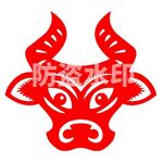 牛年剪纸窗花矢量超精细