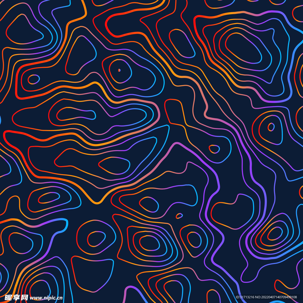 地形多彩的轮廓图背景