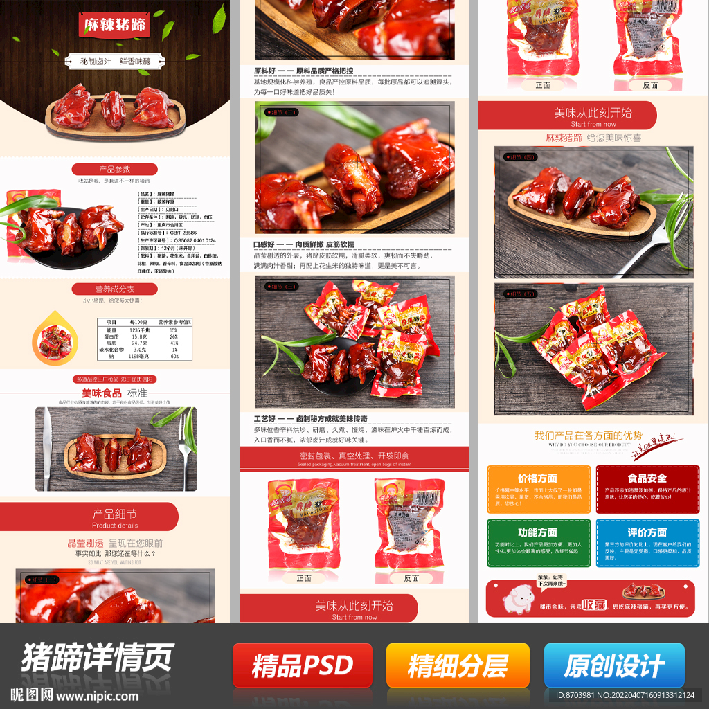 麻辣猪蹄详情页描述模板