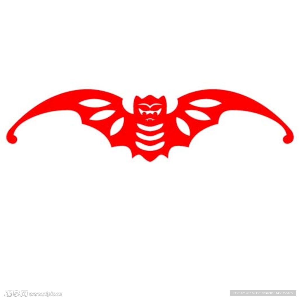 蝙蝠剪纸矢量超精细