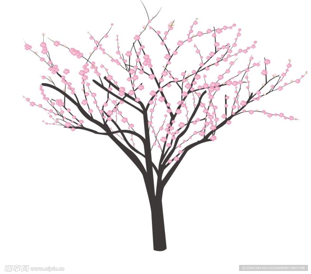 樱花树矢量图