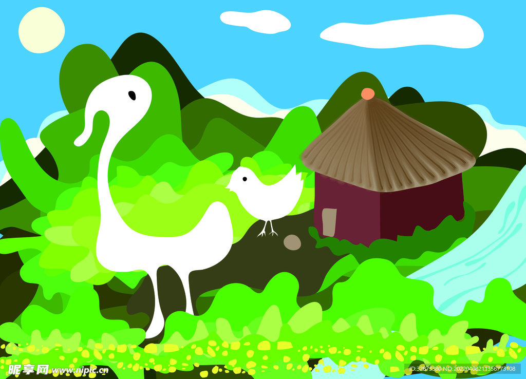 原创手绘风景插画