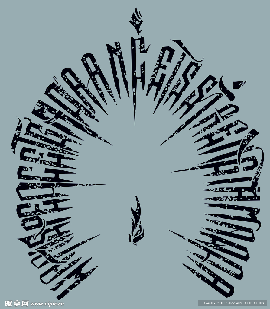 圆圈印花烫画素材