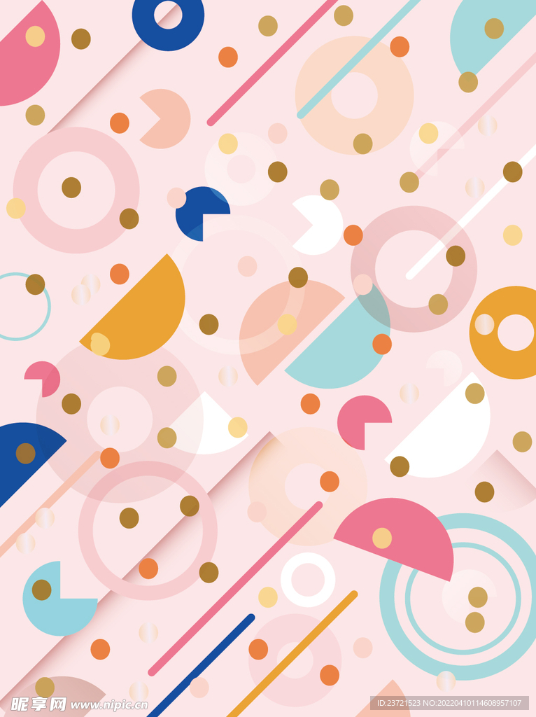 ins孟菲斯风格手绘线条几何图