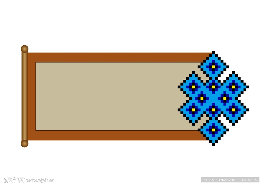 蒙古特色设计矢量