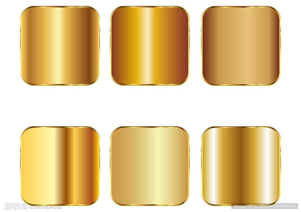 AI矢量金色素材