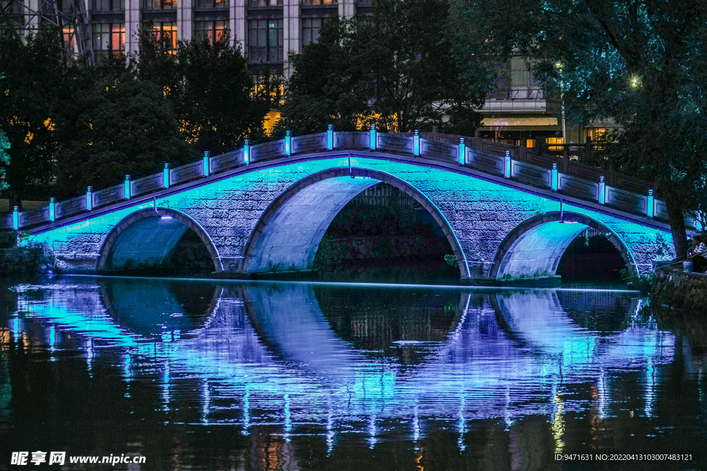 杭州上塘河夜景桥
