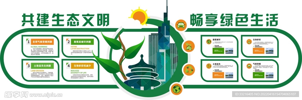 绿色环保背景墙