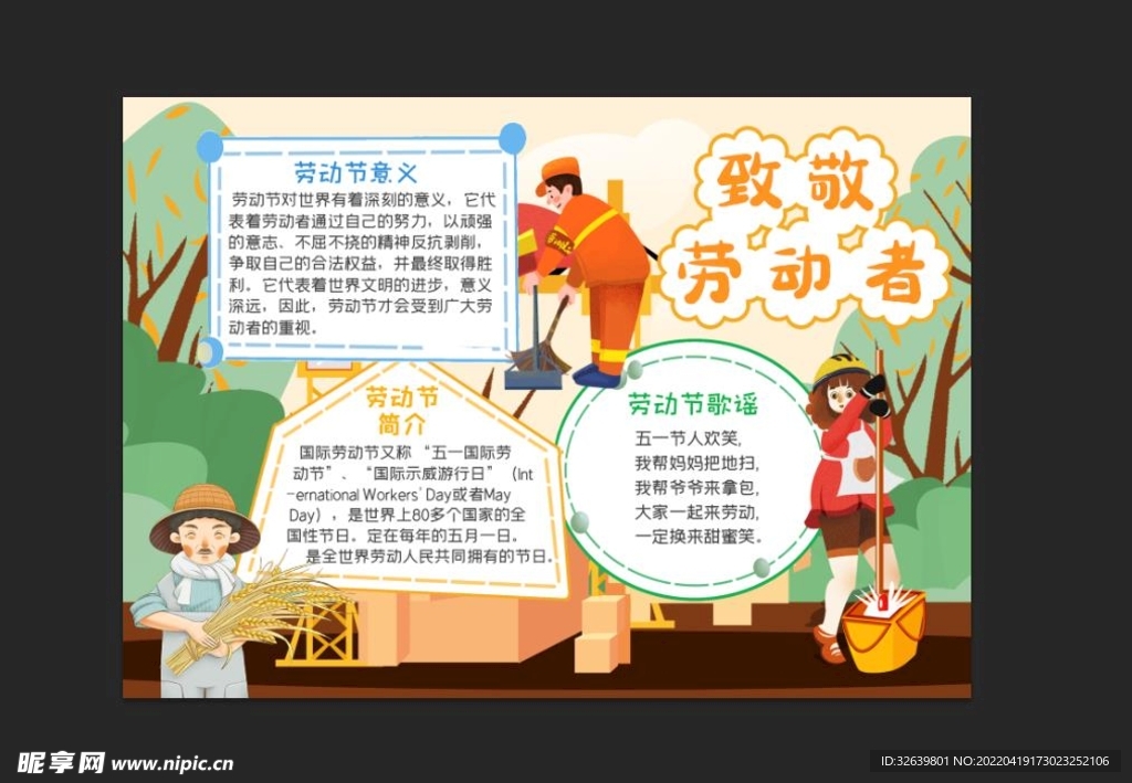 劳动节手抄报
