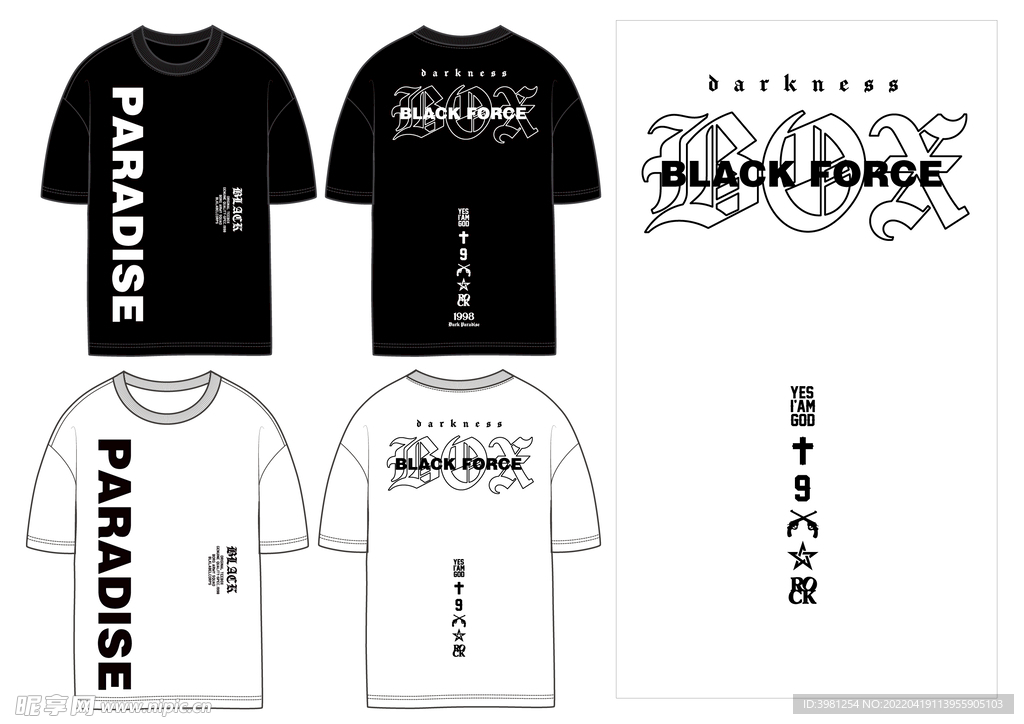 男装 潮流T恤 摇滚