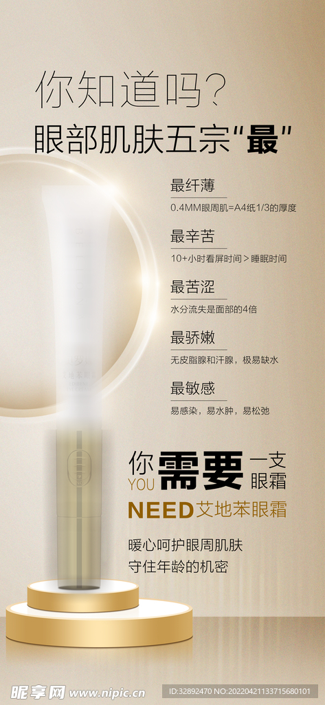 化妆品护肤眼霜海报
