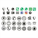 电话标志 微信图标矢量图