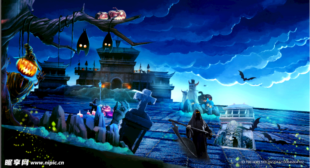 万圣节背景画面
