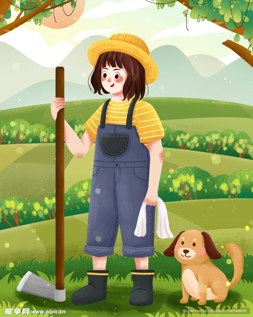 五一劳动节插画图片