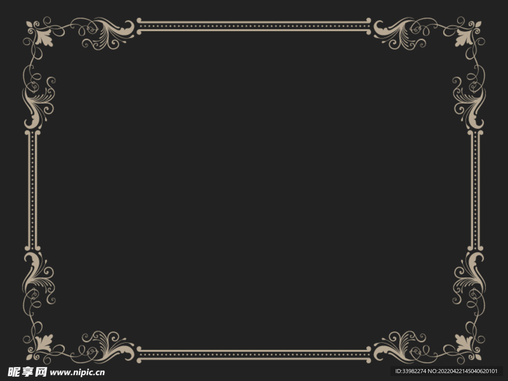 手绘古典元素装饰边框欧式标题框