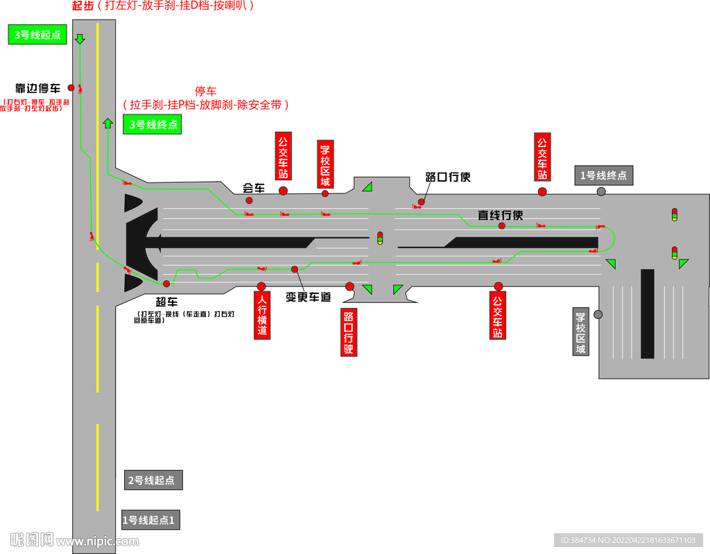 增城驾驶证科三   3号路线