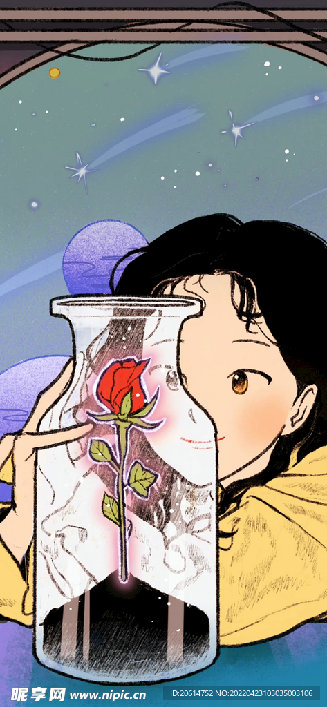 可爱的动漫女孩