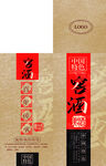 白酒纸盒包装 平面图