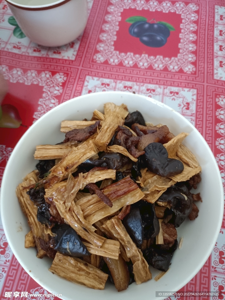 腐竹炒木耳
