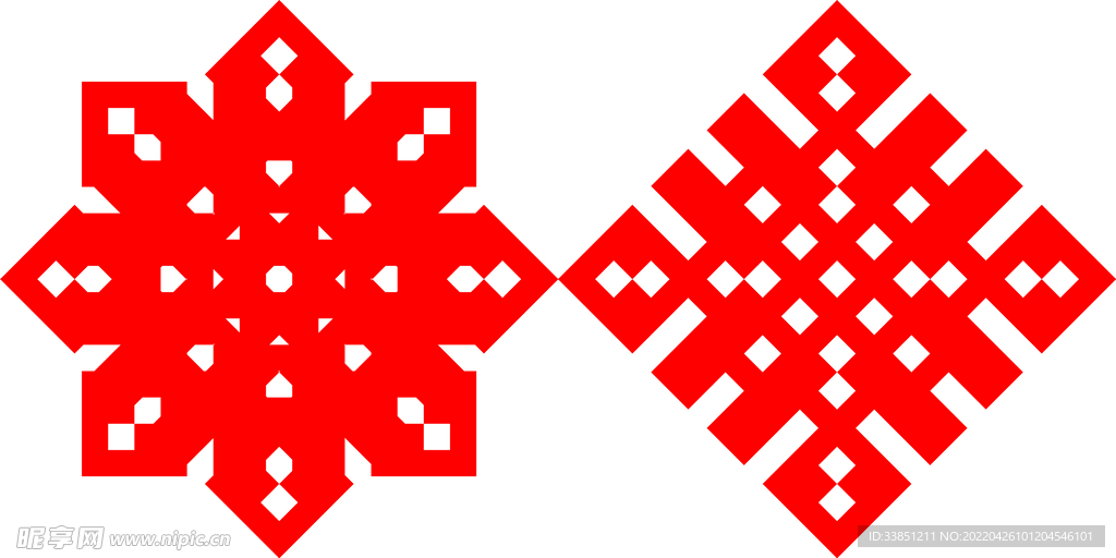 同心结矢量图 剪纸矢量图