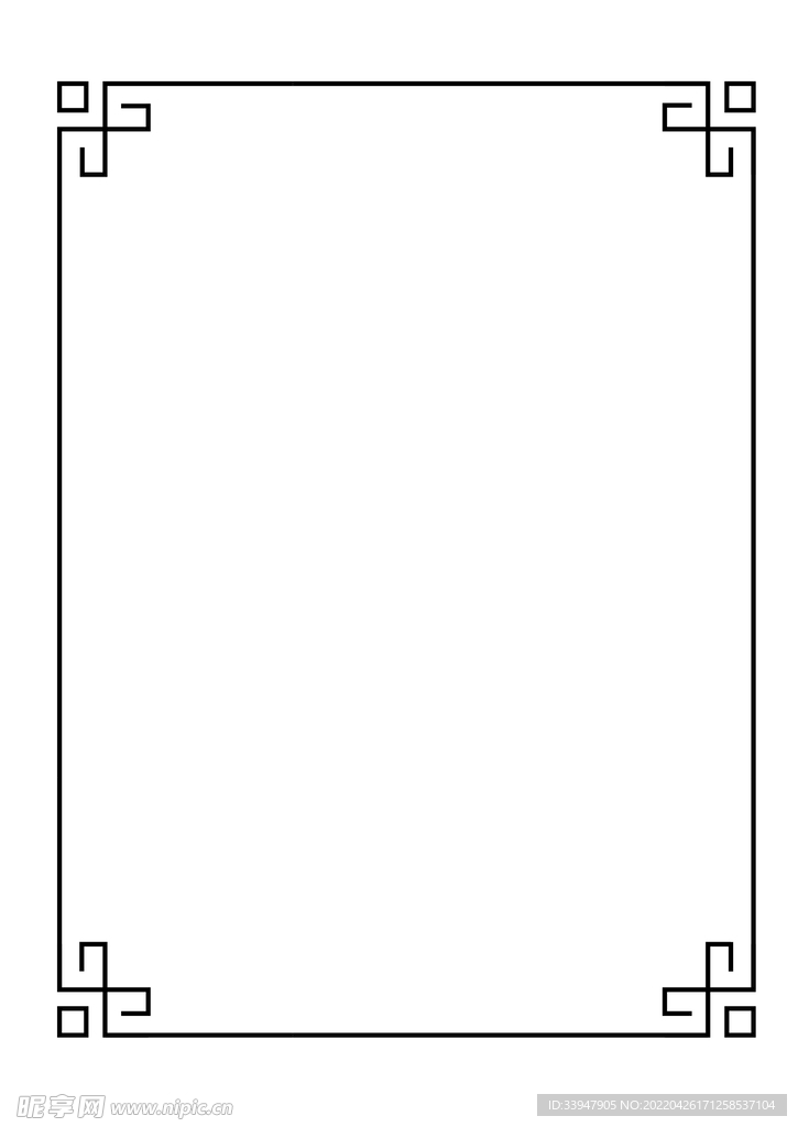 矢量中国风古风边框 背景底纹