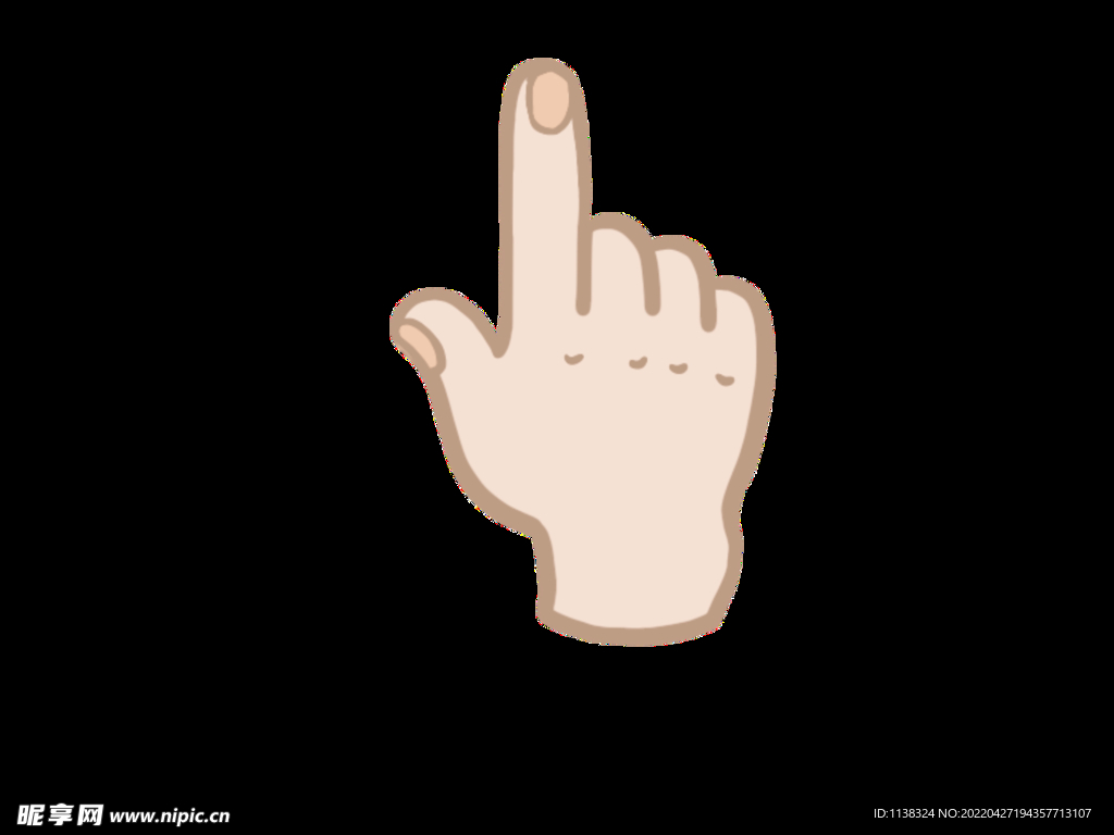 卡通手绘指示手