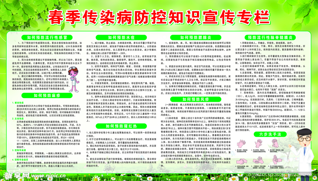 预防春季传染病展板