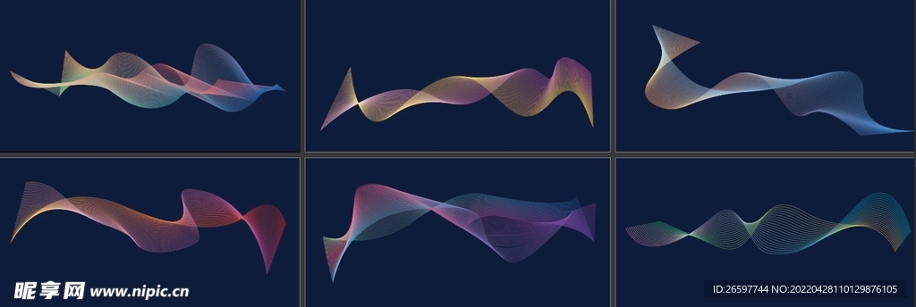 科技背景创意曲线元素