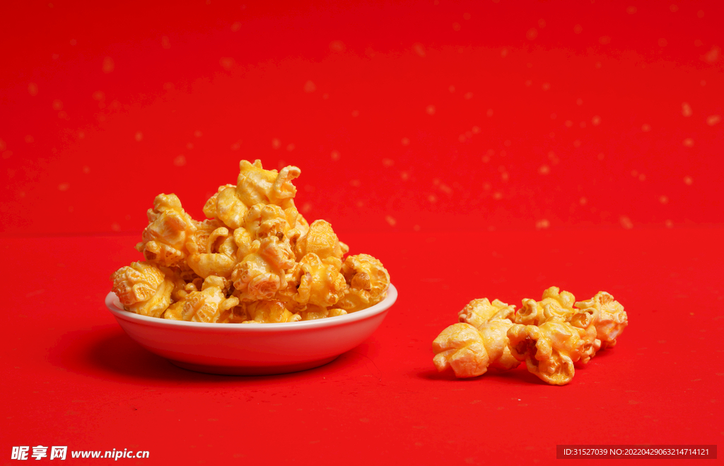美味爆米花摄影图