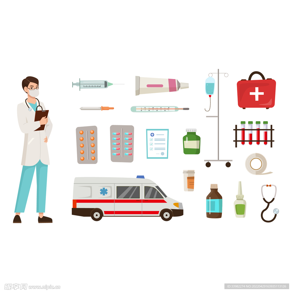 医疗医药图标矢量元素