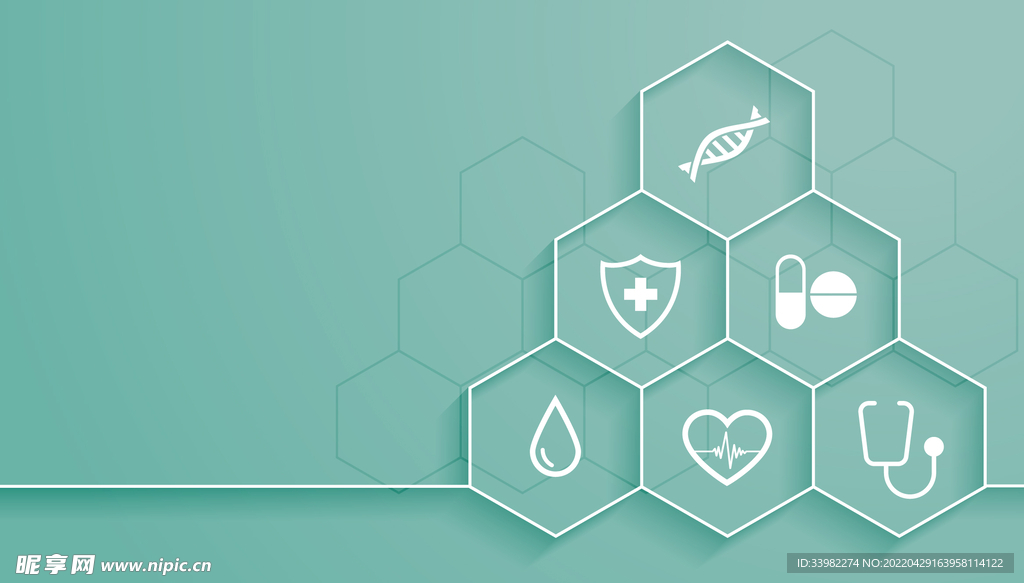 医疗医药背景图标元素