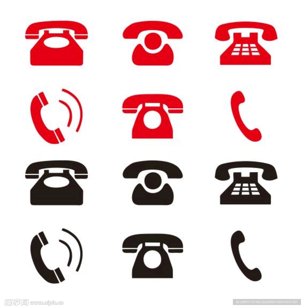 矢量电话标志符号