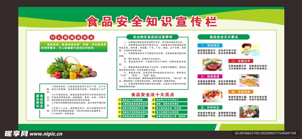 食品安全宣传栏