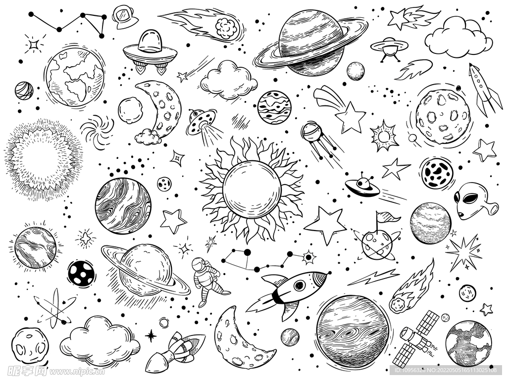 太空宇宙空间元素