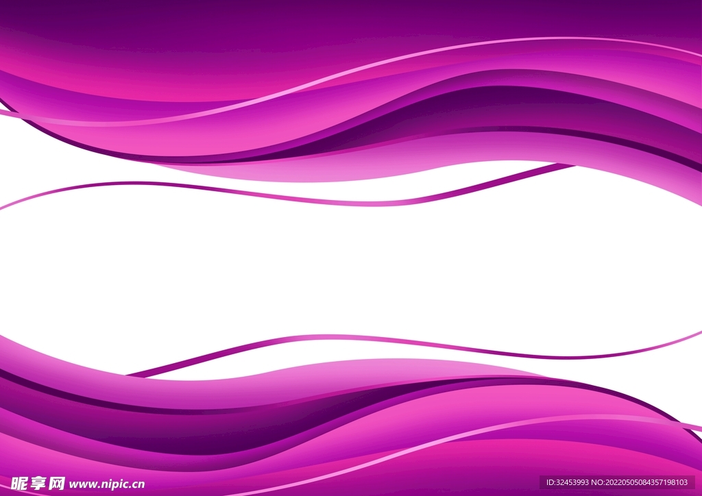 波浪形紫色边框