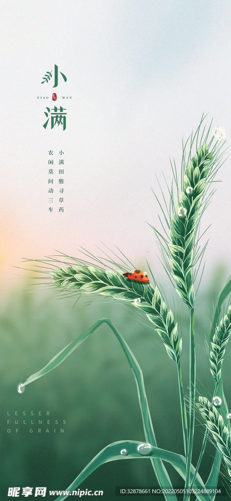 房地产芒种小满夏至节日海报