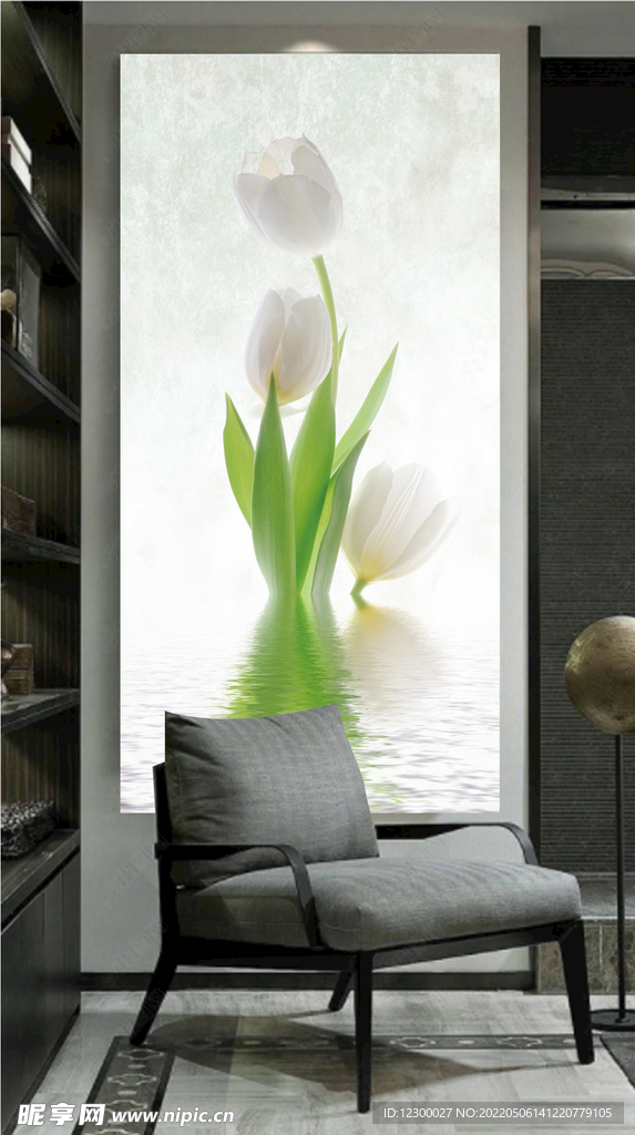 郁金香玄关装饰画