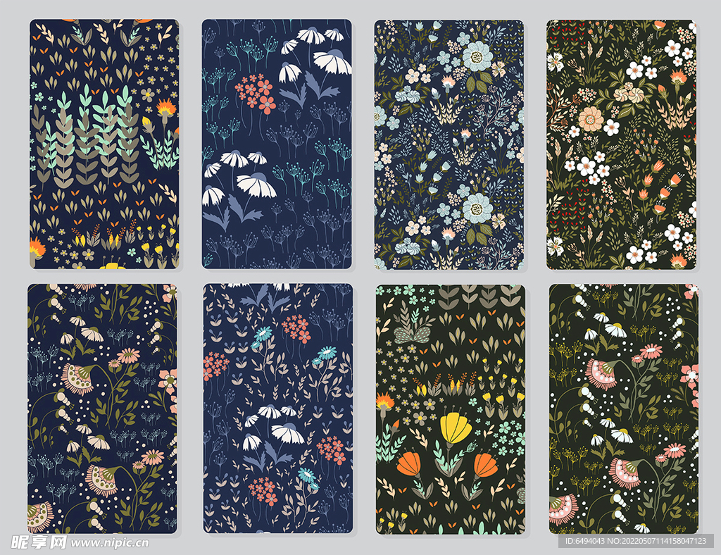 深色花朵图案背景