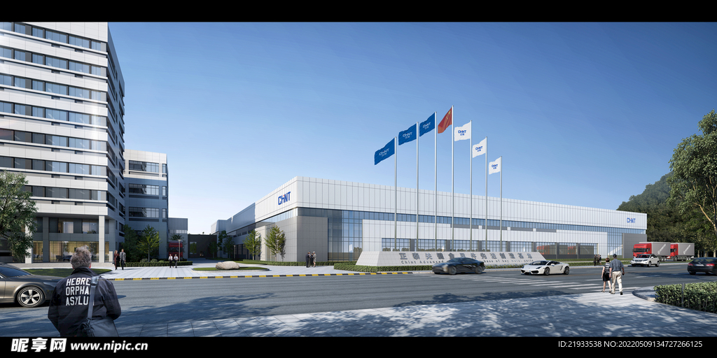 厂房工业园区园区大门效果图