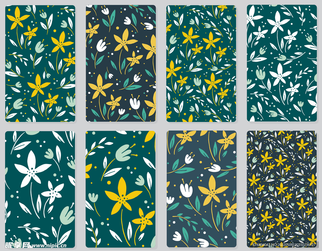 小花野花花纹背景