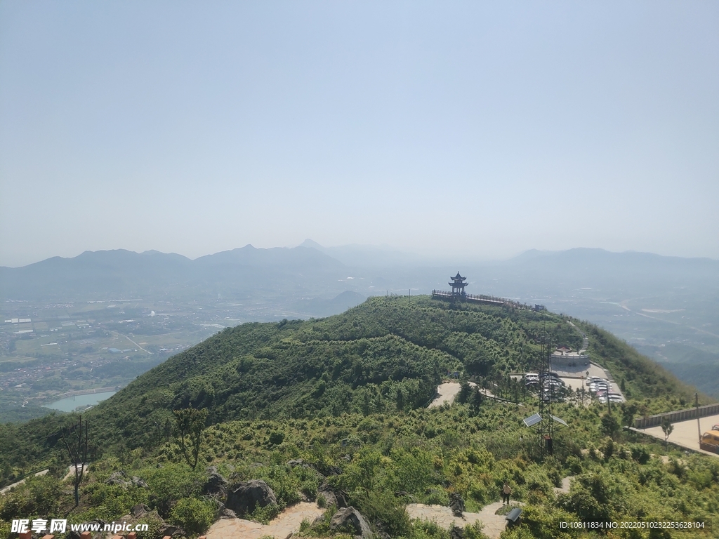 龙角山风景 背景 山顶 山林 